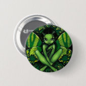 Button "Green Butterfly Fantasy" (Voorkant /achterkant)