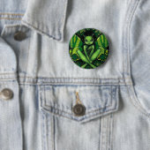 Button "Green Butterfly Fantasy" (In situ)