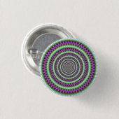 Button Groen en Roze Toothed Rings (Voorkant /achterkant)