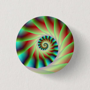 Button groene rode en blauwe spiraal