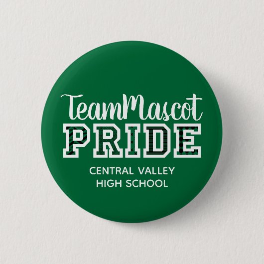 Button Groene School Pride Mascot Name (Voorkant)