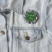 Button Groene Zebra Print Bachelorette Party (In situ)