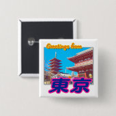 Button "Groetings from Tokyo(Kanji)" (Voorkant /achterkant)