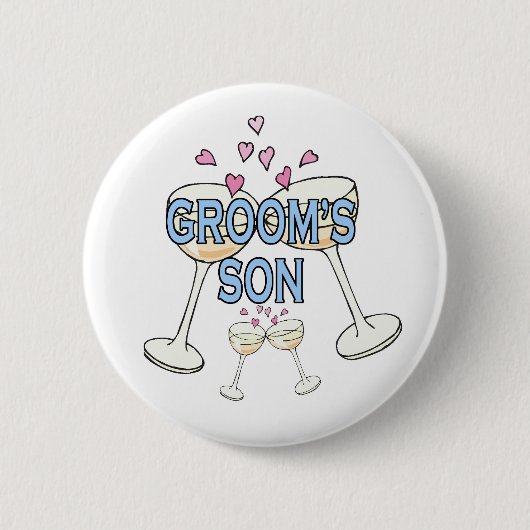 Button: Groom's Son Ronde Button 5,7 Cm (Voorkant)