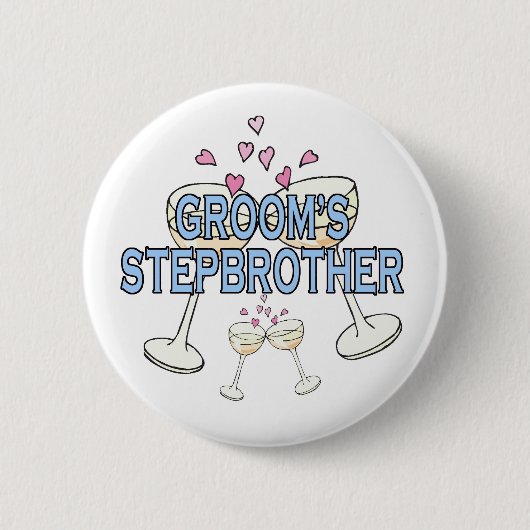 Button: Groom's stiefbroer Ronde Button 5,7 Cm (Voorkant)