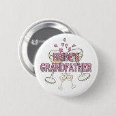 Button: Grootvader van de bruid Ronde Button 5,7 Cm (Voorkant /achterkant)