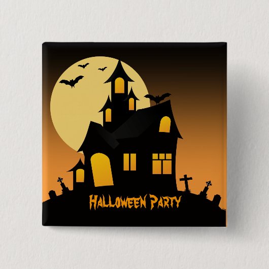 Button Halloween Party in Haunted House (Voorkant)