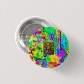 Button, Happy Dye collectie Ronde Button 3,2 Cm (Voorkant /achterkant)