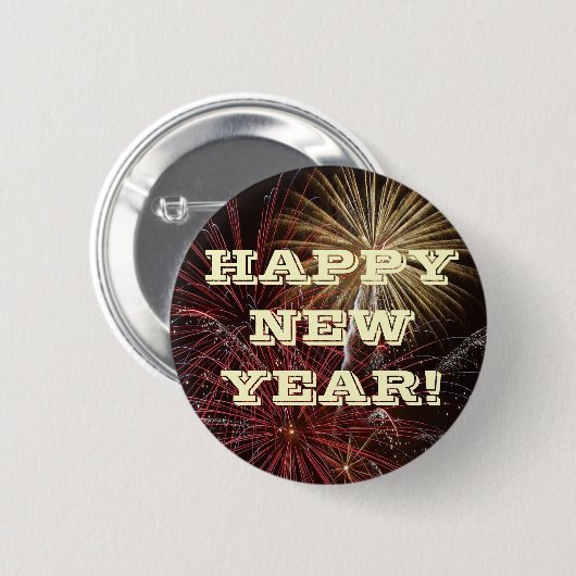 Button Happy Nieuwjaar (Voorkant /achterkant)