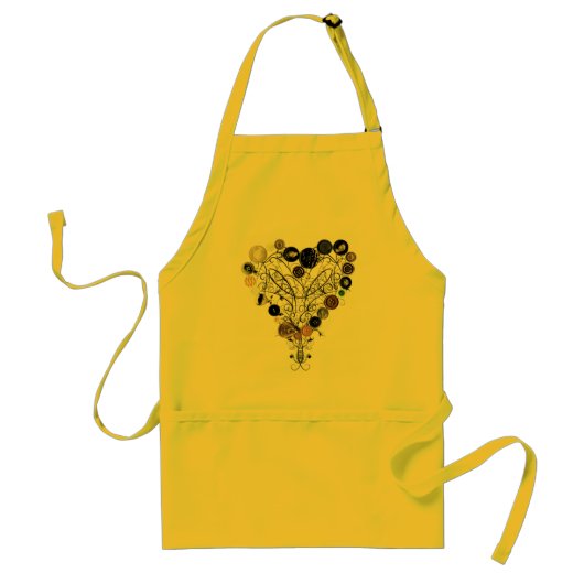 Button Heart Apron Standaard Schort (Voorkant)
