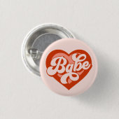  Button Heart Birde Babe Tribe Badge (Voorkant /achterkant)