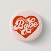  Button Heart Birde Babe Tribe Badge (Voorkant)