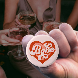 Button Heart Birde Babe Tribe Badge