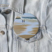 Button ~ Het strand lopen (In situ)