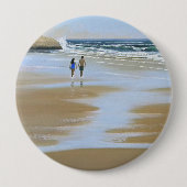 Button ~ Het strand lopen (Voorkant)