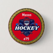 Button Hockey Gear - Gepersonaliseerd - Naam toevo (Voorkant)