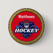 Button Hockey Gear - Gepersonaliseerd -Naam toevoe (Voorkant)