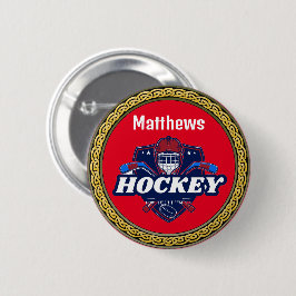 Button Hockey Gear - Gepersonaliseerd -Naam toevoe