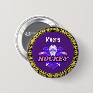 Button Hockey Gear - Gepersonaliseerd -Naam toevoe