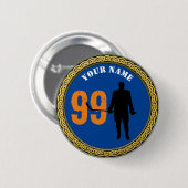 Button Hockey Player - Voeg naam & nummer toe (Voorkant /achterkant)