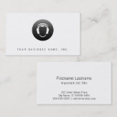 Button hoofdtelefoon visitekaartje (Voorkant / Achterkant)