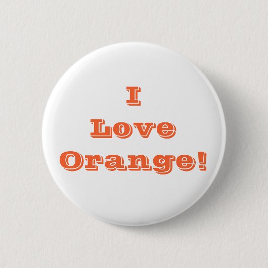 Button I houdt van Sinaasappel (Voorkant)