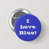 Button I Love Blue (Voorkant /achterkant)