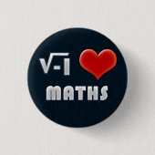 Button I LOVE MATHS (Voorkant)