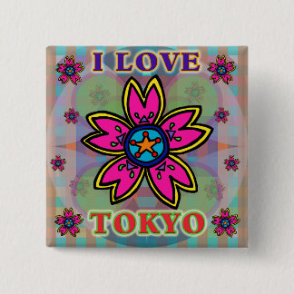 Button "I love TOKYO" Flowers