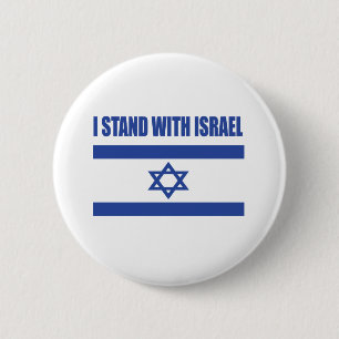 Button i Stand met Israel vlag