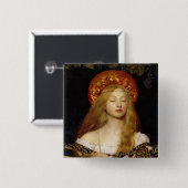 Button: ijdelheid - door Frank Cadogan Cowper Vierkante Button 5,1 Cm (Voorkant /achterkant)