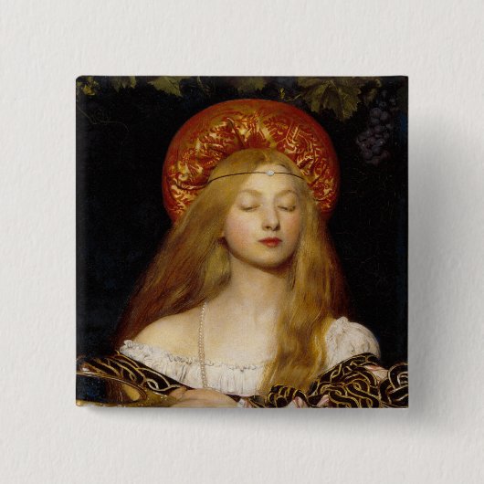 Button: ijdelheid - door Frank Cadogan Cowper Vierkante Button 5,1 Cm (Voorkant)