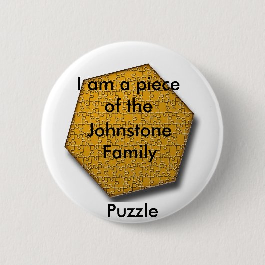 Button - Ik ben een stuk van de ___ Familie puzzel (Voorkant)
