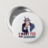 Button - Ik wil u graag voor GODORT (Voorkant /achterkant)