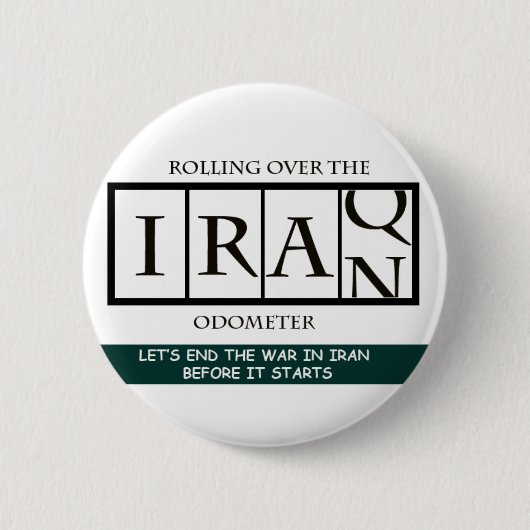 Button in de oorlog met Iran beëindigen (Voorkant)