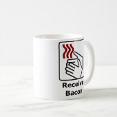 Button indrukken / Bacon ontvangen Koffiemok (Voorkant rechts)