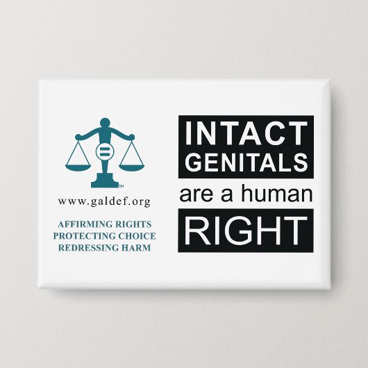 Button - intacte geslachtsdelen (Voorkant)