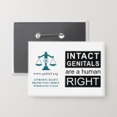 Button - intacte geslachtsdelen (Voorkant / Achterkant)