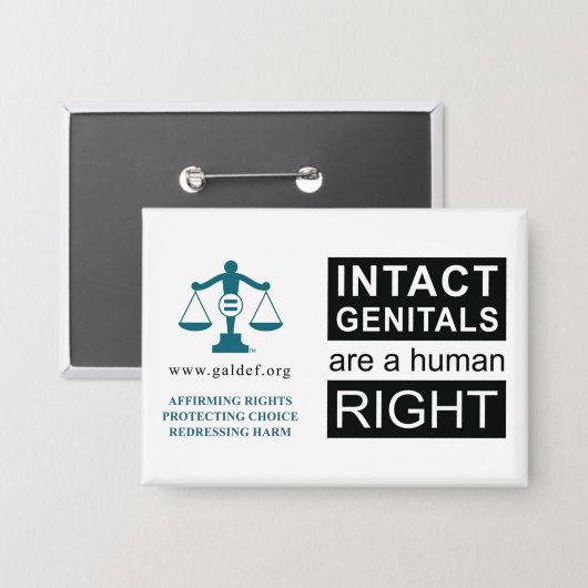 Button - intacte geslachtsdelen (Voorkant / Achterkant)
