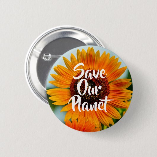 Button inzake bewustmaking inzake klimaatveranderi (Voorkant /achterkant)