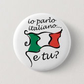 Button Italiaans: Io parlo italiano e tu? (Voorkant)