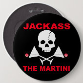 Button - JACKASS , Martini (Voorkant /achterkant)