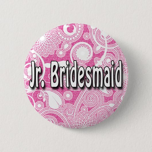 Button: Jr. bruidsmeisje Ronde Button 5,7 Cm (Voorkant)