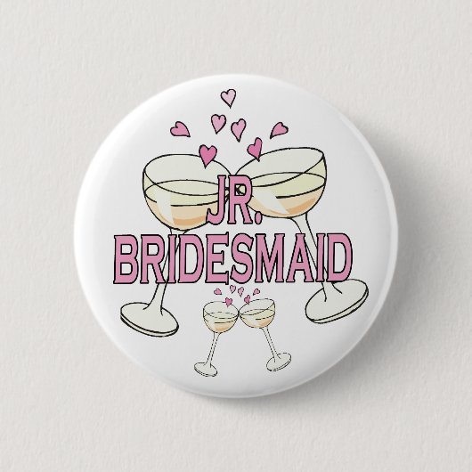Button: Jr. bruidsmeisje Ronde Button 5,7 Cm (Voorkant)