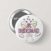 Button: Jr. bruidsmeisje Ronde Button 5,7 Cm (Voorkant /achterkant)