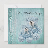 Button, Kant & Teddy Bears Baby Sprinkle Kaart (Voorkant)