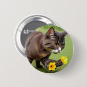 Button(kattenthema) Ronde Button 5,7 Cm (Voorkant /achterkant)