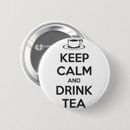 Button Keep Calm and Drink Tea (Voorkant /achterkant)