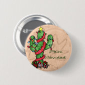 Button kerstcactus (Voorkant /achterkant)