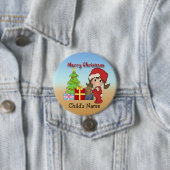 Button kerstcadeautje voor meisje (In situ)